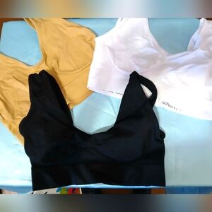 Women's Intimates Set - Black, White, and Tan Sport Bras
